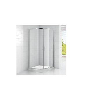 OBR2 tuš kabina polukružna 80x80x185 cm crom profil /prozirno staklo 6 mm