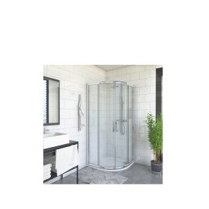 PROXIMA LINE tuš kabina 900 polu/transp/crom + FLAT ROUND tuš kada 900