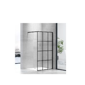 B-LINE WALK-IN tuš stijena 1000x1950, crna, prozirno staklo 8 mm