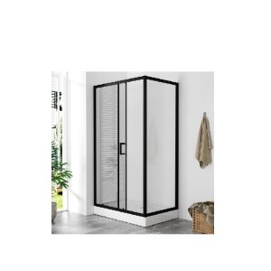 B-LINE tuš kabina 1000x800x1950, crna, prozirno staklo