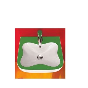 FLORA KIDS umivaonik 45x41 cm sa zelenim rubom