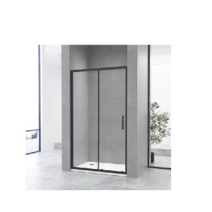 B-LINE tuš vrata 1000 x 1950, crna, prozirno staklo