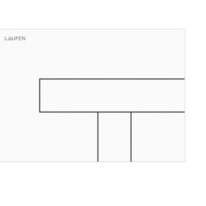 LAUFEN tipka za vodokotlić - plastična, bijela