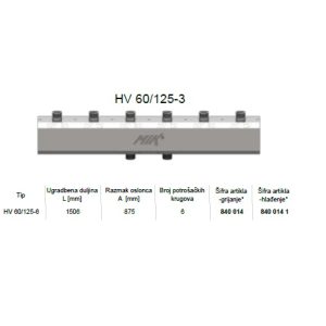 Kotlovski razdjelnik s izolacijom HV 60/125-6