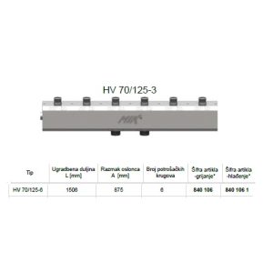 Kotlovski kombinirani polazno-povratni razdjelnik sa izolacijom HV 70/125-6