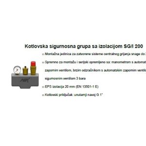Kotlovska sigurnosna grupa s izolacijom SG/I 200