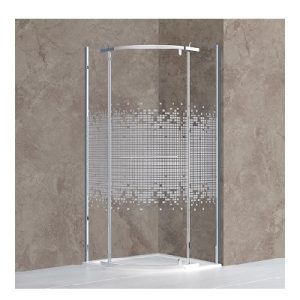 ARDIS tuš kabina polukružna jednokrilna 90x90x195 cm krom profil, prozirno staklo 6 mm