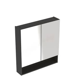 Geberit SELNOVA SQUARE element s ogledalom s dvama vratima B 58,8 cm lava mat