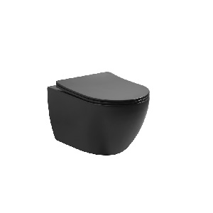 EVEREST TORNADO WC školjka RIMLESS konzolna MATT CRNA i wc daska SOFTCLOSE
